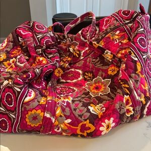 Vera Bradley Pink and Brown Floral Bag